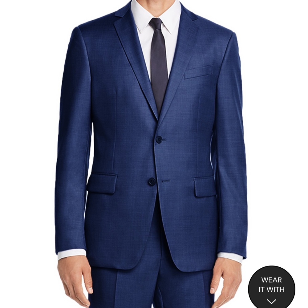 John Varvatos Bleeker slim fit suit jacket in gray